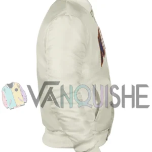 Ny Knicks Pinstripe Bomber Satin Jacket right van