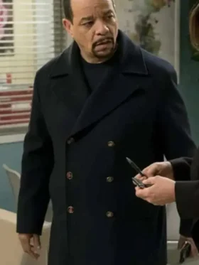 Odafin Tutuola Law and Order SVU Black Coat Front