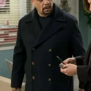 Odafin Tutuola Law and Order SVU Black Coat Front