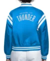 Oklahoma City Thunder Blue Full Count Satin Jacket Back Look
