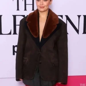 Olivia Cooke The Girlfriend Gala Screening Brown Blazer Front Look