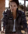 Olivia Swann NCIS Sydney S03 Grey Bomber Jacket Front Look