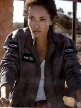 Olivia Swann NCIS Sydney S03 Grey Bomber Jacket Front Look