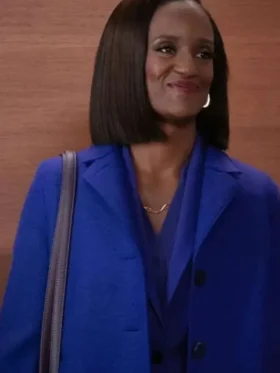 Olympia Lawrence Matlock Blue Coat Front Look