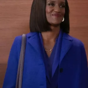 Olympia Lawrence Matlock Blue Coat Front Look