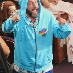 Oscars 2025 Adam Sandler Blue Hoodie Front Look