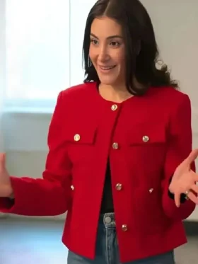 Owning Manhattan Chloe Tucker Caine Red Jacket Front Look