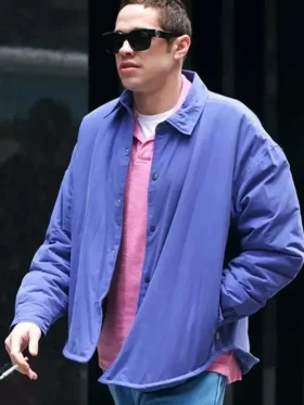Pete Davidson Blue Cotton Jacket