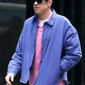Pete Davidson Blue Cotton Jacket