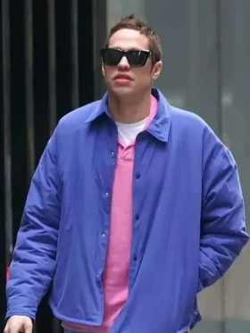Pete Davidson Blue Cotton Jacket