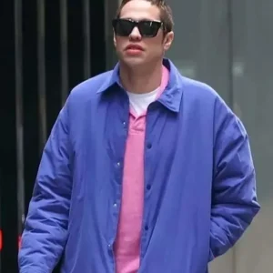 Pete Davidson Blue Cotton Jacket