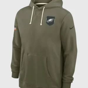 Philadelphia Eagles 2025 Salute to Service Hoodie Front Look