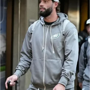 Philadelphia Eagles Grey Zip-Up Hoodie