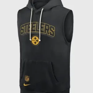 Pittsburgh Steelers Sideline Sleeveless Hoodie Front Look
