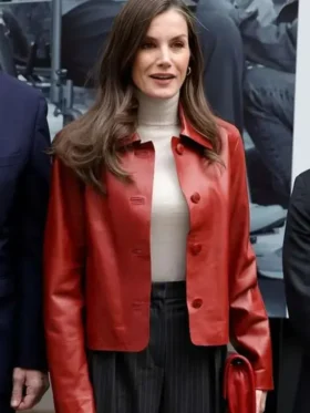 Queen Letizia Awards Ceremony Leather Jacket