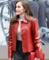 Queen Letizia Awards Ceremony Leather Jacket