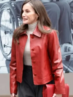 Queen Letizia Awards Ceremony Leather Jacket