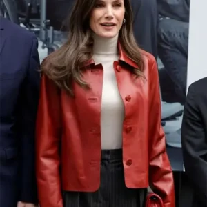 Queen Letizia Awards Ceremony Leather Jacket