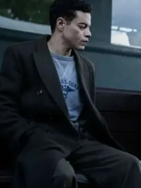 Rami Malek Nuremberg 2025 Wool Coat Front Look