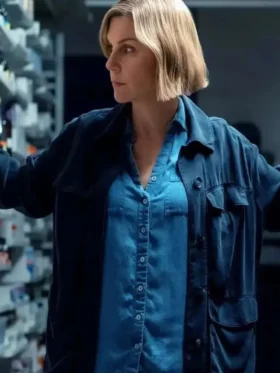 Rhea Seehorn Pluribus Jacket Front Look