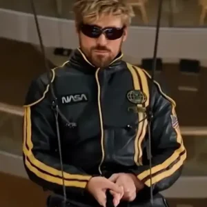 Ryan Gosling The Fall Guy 2024 Leather Jacket Front look