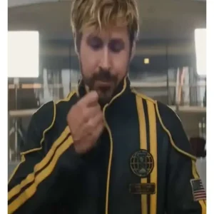 Ryan Gosling The Fall Guy 2024 Leather Jacket Front look