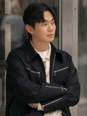 Ryu Kyung Soo Our Unwritten Seoul Black Jacket Front look