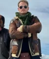 Sam Heughan Men in Kilts S02 Brown Shearling Jacket Front Look