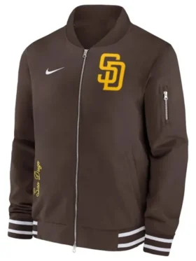 San Diego Padres MLB Brown Jacket Front Look