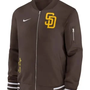 San Diego Padres MLB Brown Jacket Front Look