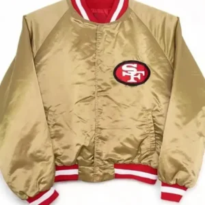 San Francisco 49ers Gold forty niners Jacket Front Look