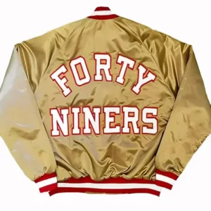 San Francisco 49ers Gold forty niners Jacket Back Look
