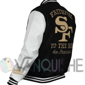 San Francisco 49ers Nike Rivalries Varsity Jacket Front Look
