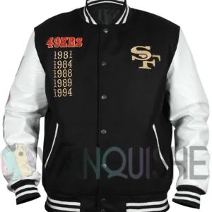 San Francisco 49ers Nike Rivalries Varsity Jacket Front Look