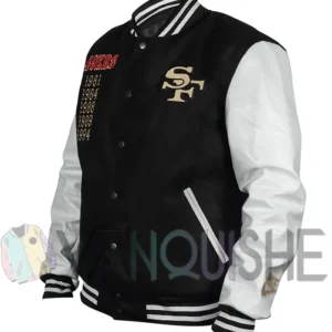 San Francisco 49ers Nike Rivalries Varsity Jacket Front Look