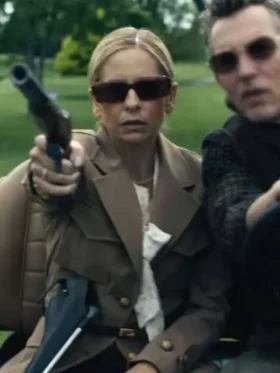 Sarah Michelle Gellar Ready or Not 2 Here I Come Brown Blazer Front Look