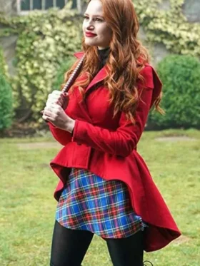 Season 3 Riverdale Cheryl Blossom Red Hooded Jacket Front look