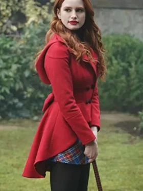 Season 3 Riverdale Cheryl Blossom Red Hooded Jacket Front look