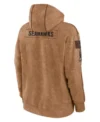 Seattle Seahawks Brown Hoodie Back Look