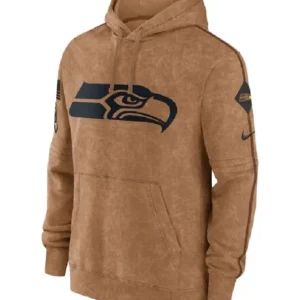 Seattle Seahawks Brown Hoodie Front Look
