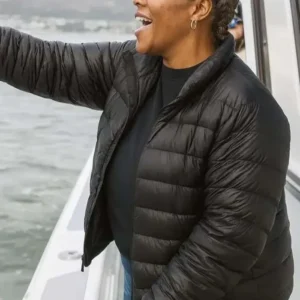 Selena Martin Tiffany Haddish Goes Off Black Jacket Front look