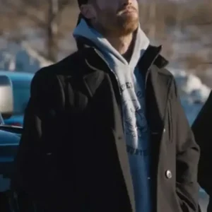 Shoresy S2 Jared Keeso Black Peacoat Front Look