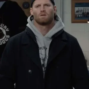 Shoresy S2 Jared Keeso Black Peacoat Front Look