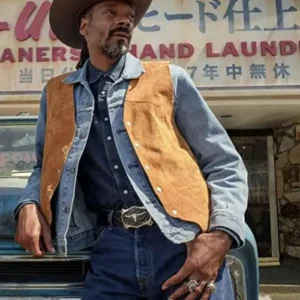 Snoop Dogg Day Shift Brown Suede Leather Vest