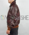 Stegaro Fighter Pilot Brown Leather A2 Bomber Jacket