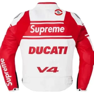 Supreme Motorcycle Leather Jacket Back Look