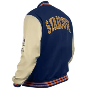 Syracuse S Letterman Varsity Jacket Back look