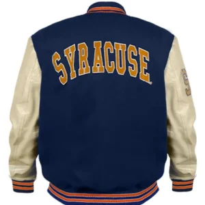 Syracuse S Letterman Varsity Jacket Back look