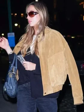 Tate McRae Brown Bomber Jacket