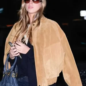 Tate McRae Brown Bomber Jacket